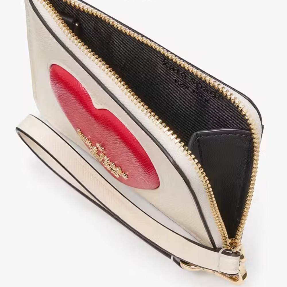 Kate Spade Madison Puffy Heart Small Card Holder Wristlet nwt in packaging - Picture 2 of 5